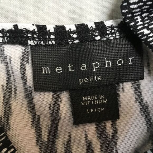 NWOT. Metaphor Brand Women’s Size LP Black and White Sleeveless Sundress - Picture 4 of 11